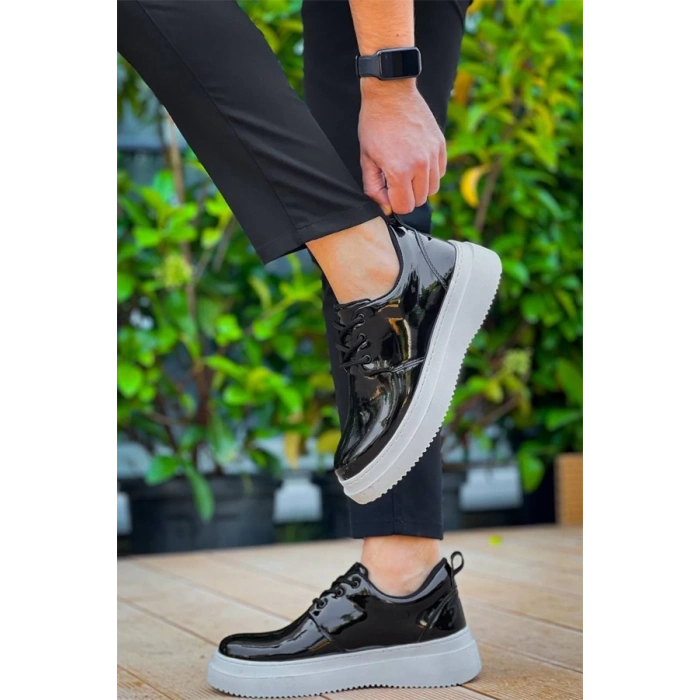 Kb-X3  Kuback Siyah Rugan  Bağcıklı  Günlük Erkek  Ayakkabı