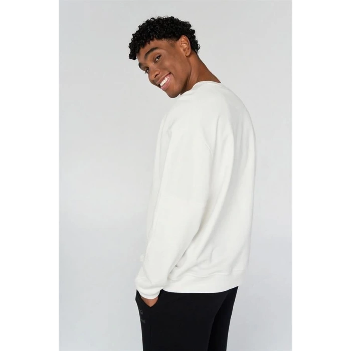 Oversıze Düz Renk Erkek Sweatshirt