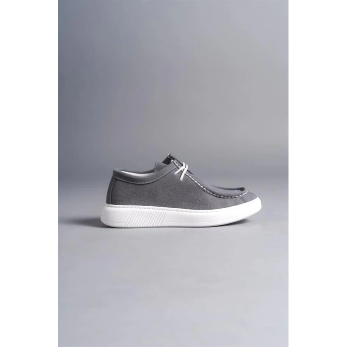 SLW170 Tornado Bağcıklı Süet Erkek Günlük Spor Klasik Ayakkabı SBT - Gri