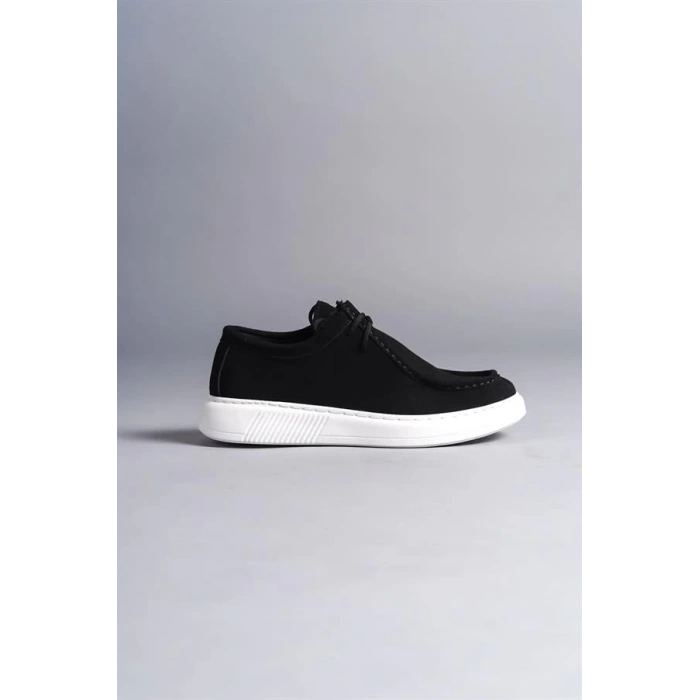 SLW170 Tornado Bağcıklı Süet Erkek Günlük Spor Klasik Ayakkabı SBT - Siyah