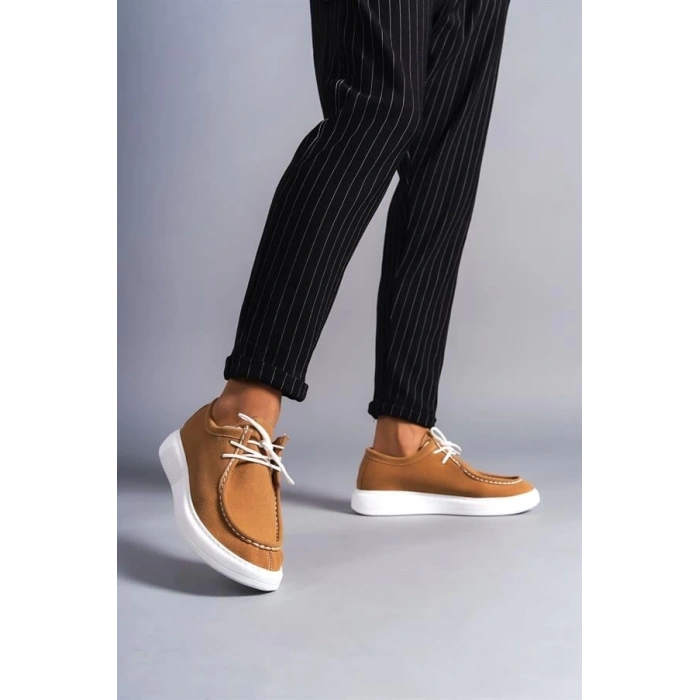 SLW170 Tornado Bağcıklı Süet Erkek Günlük Spor Klasik Ayakkabı SBT - Taba