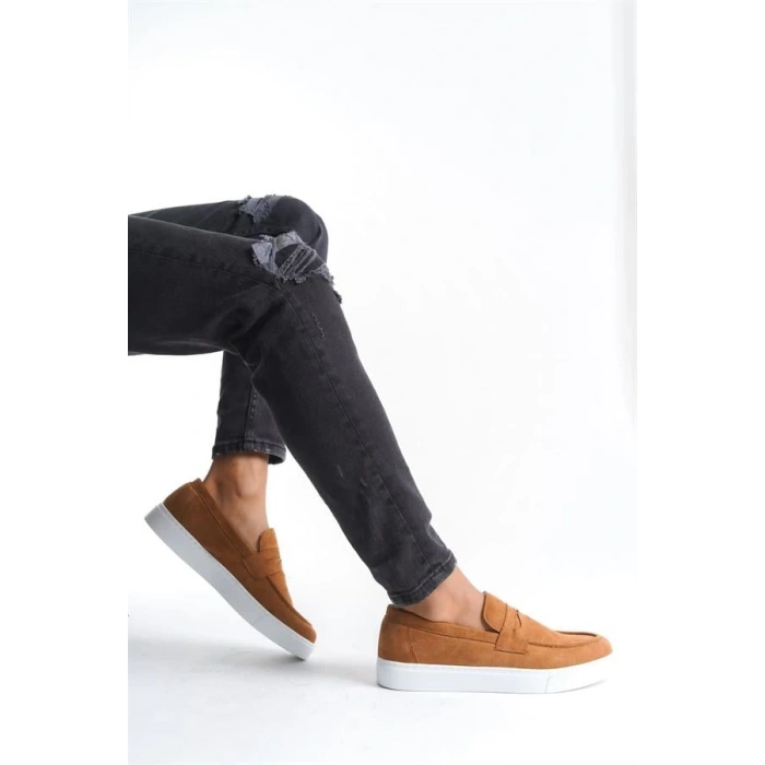 SLW180 Estilo X Bağcıksız Süet Erkek Günlük Spor Klasik Ayakkabı SBT - Taba