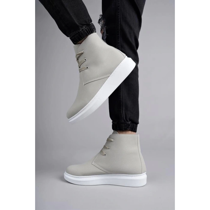 SLW207 Oslo Bağcıklı Süet Erkek Günlük Spor Bot BT - Gri