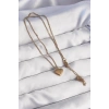 316L Çelik Gold Renk Kalp Model Love Kolye
