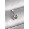 316L Çelik Gümüş Renk Zirkon Taşlı Yıldız Model Tragus Piercing
