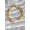 Gold Renk Zirkon Taşlı Zincir VIP Exclusive Seri Gurmet Model Kadın