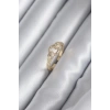 Pirinç Gold Renk Zirkon Taşlı Yılan Model Kadın Yüzük
