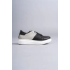 SLW151 Boost Bağcıklı Cilt Süet Erkek Günlük Sneaker Ayakkabı CSBT - Siyah/Gri