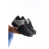 SLW151 Boost Bağcıklı Cilt Süet Erkek Günlük Sneaker Ayakkabı CSST - Siyah/Gri