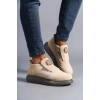 SLW161 Hippo Bağcıksız Süet Erkek Günlük Sneaker Ayakkabı SGT - Bej