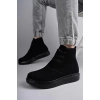 SLW207 Oslo Bağcıklı Süet Erkek Günlük Spor Bot ST - Siyah