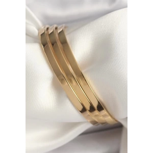 316L Çelik Gold Renk Ajda Model 60 mm Kadın Bilezik