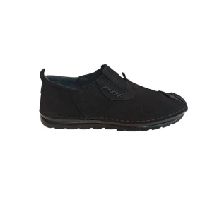 382413-1 Bağcıksız Esnek Taban Günlük Erkek Ayakkabı Siyah