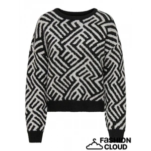 Çizgi Desenli Kadın Kazak