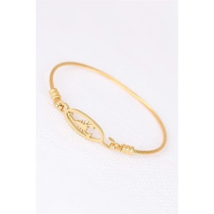 Gold Çelik Akrepli Erkek Kelepçe Bileklik