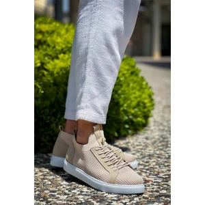 Kb-112   Kuback Bej Triko Bağcıklı  Günlük Erkek  Ayakkabı