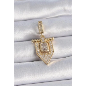 Pirinç Gold Renk Baget Zirkon Taşlı Ajda Charm