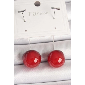 Pirinç Gümüş Renk Çivi Kiraz Model Kadın Küpe