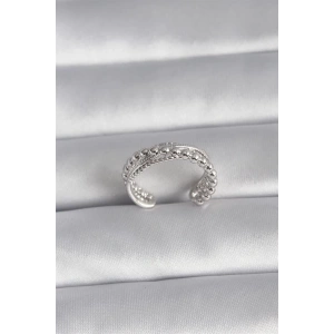 Pirinç Gümüş Renk Kadın Yüzük