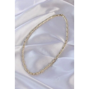 Vip Seri Pirinç Gold Renk Zirkon Taş Detaylı Serenay Kolyesi