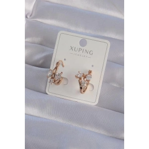 XUPİNG Rose Renk Zirkon Taşlı Halka Küpe