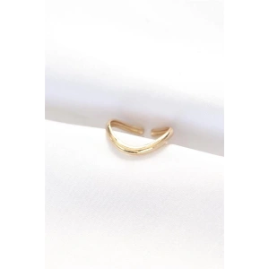 Yassı Gold Renk Ayarlanabilir Yüzük