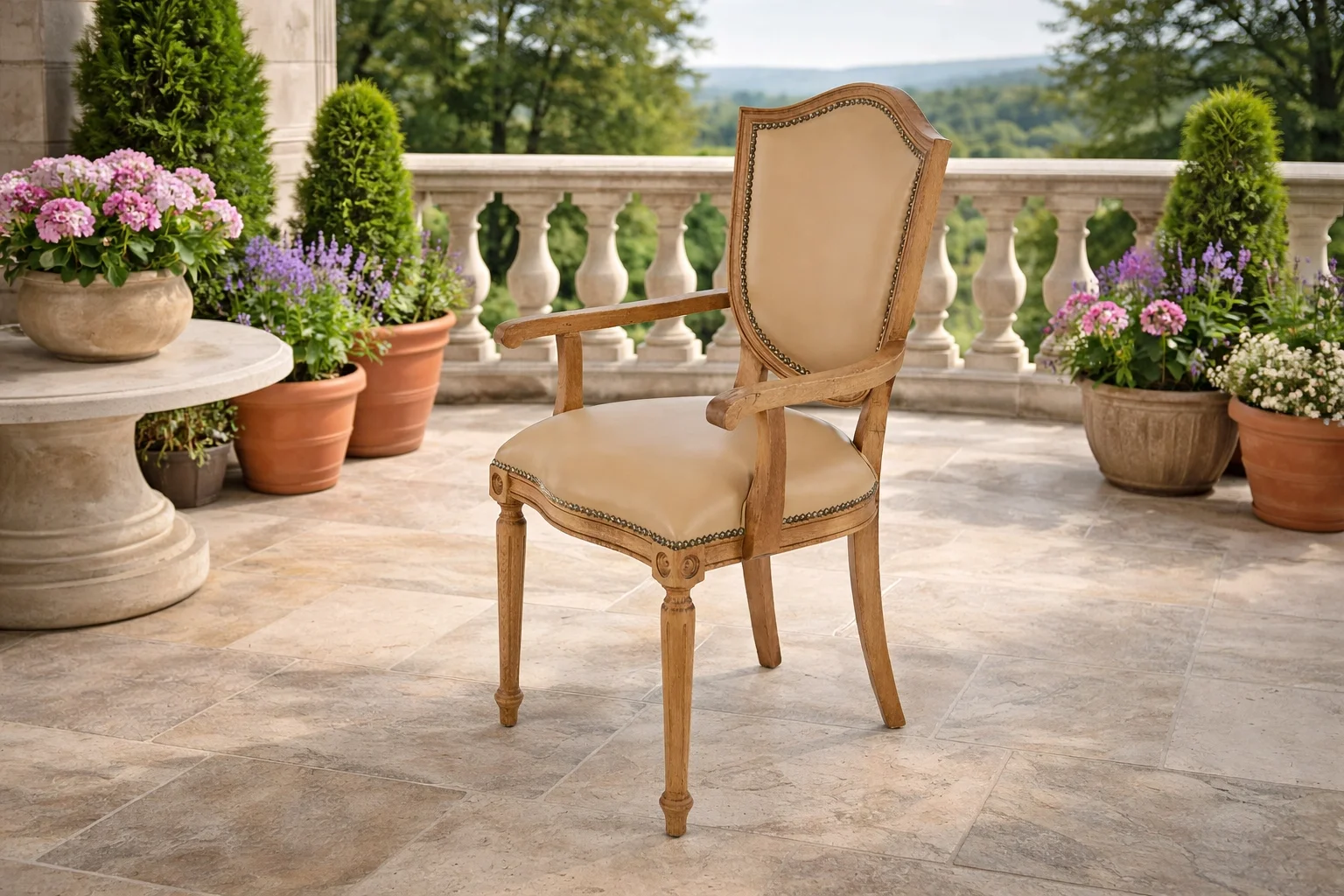 KUPA Kollu Tornalı Sandalye - Ahşap Bahçe ve Teras Sandalyesi