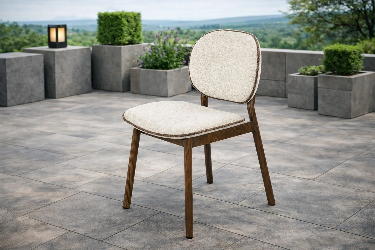 KANT Kubik Sandalye - Modern Metal Bahçe ve Teras Sandalyesi