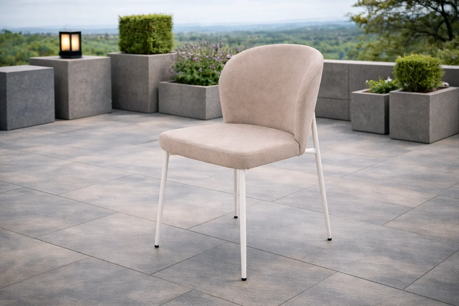 ZENIT Kubik Sandalye - Modern Metal İskeletli Bahçe Sandalyesi