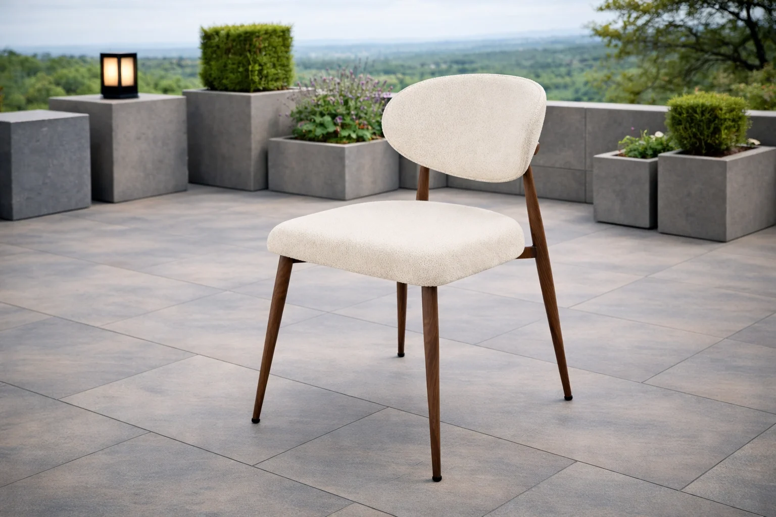 NOXIS Kubik Sandalye - Modern Metal İskeletli Bahçe Sandalyesi