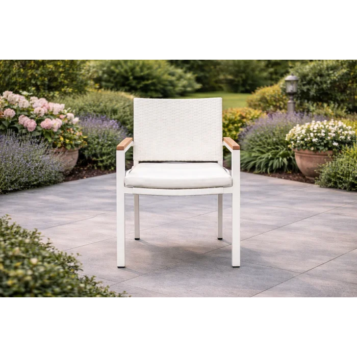 Unit Sandalye - Alüminyum Gövde & Masif Detaylı (Örgü Sırtlı)