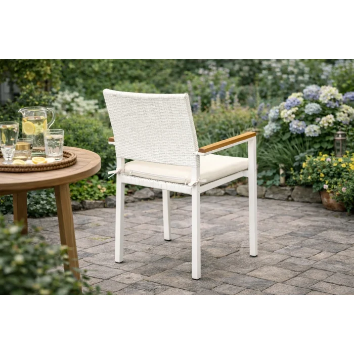 Unit Sandalye - Alüminyum Gövde & Masif Detaylı (Örgü Sırtlı)