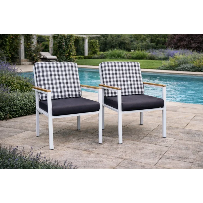 Stil Fonksiyonel Sehpalı Takım (Kareli) - Masif Ahşap Oturma Grubu