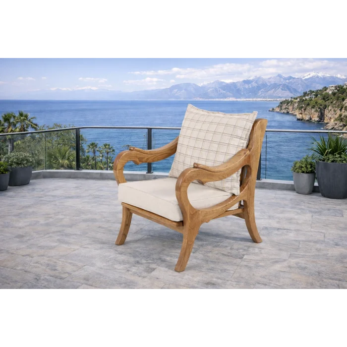 ROSA Takım Kareli - Kestane Ağacı Bahçe & Balkon Oturma Grubu