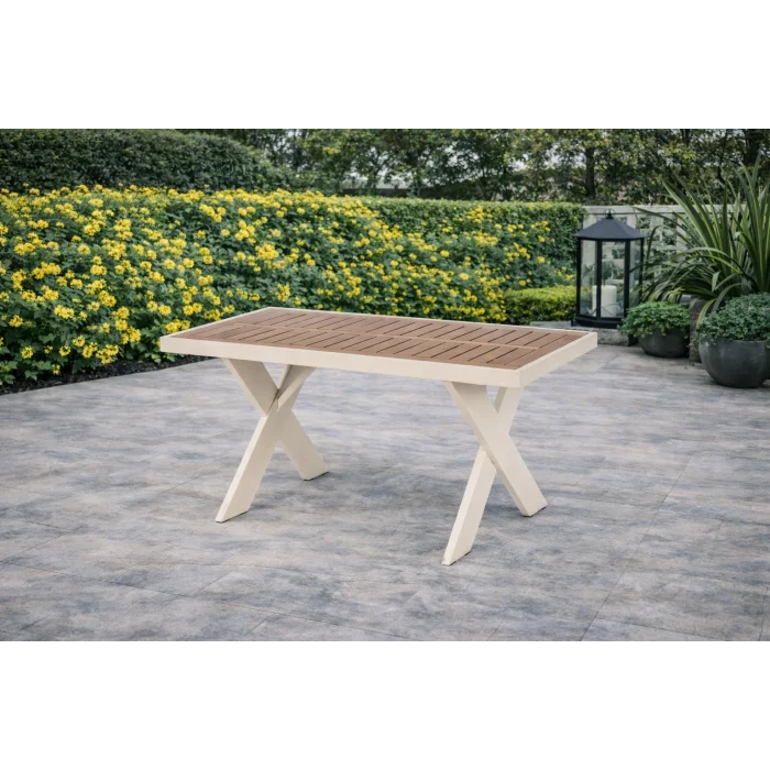 VENTO Takım (Krem-Turuncu) - Alüminyum Bahçe & Balkon Oturma Grubu