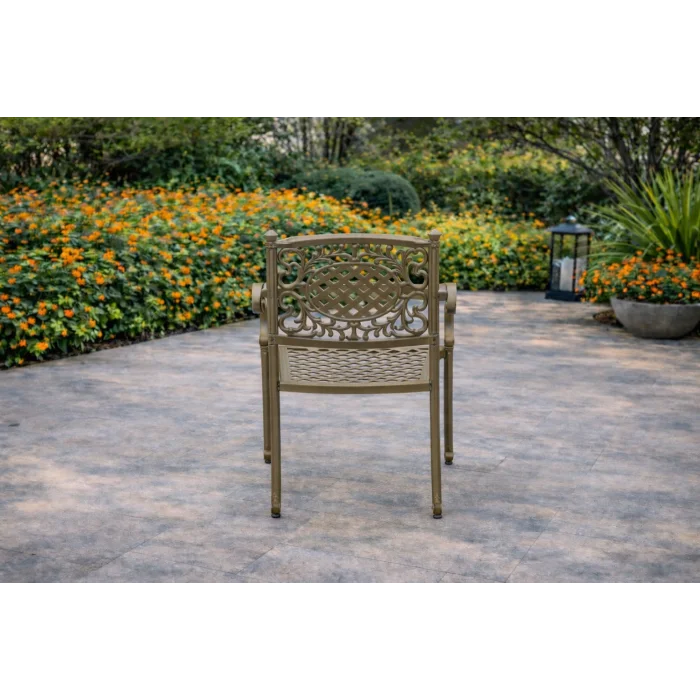 CNR OTTO Lüks Döküm Sandalye - Cappucino Alüminyum Dış Mekan