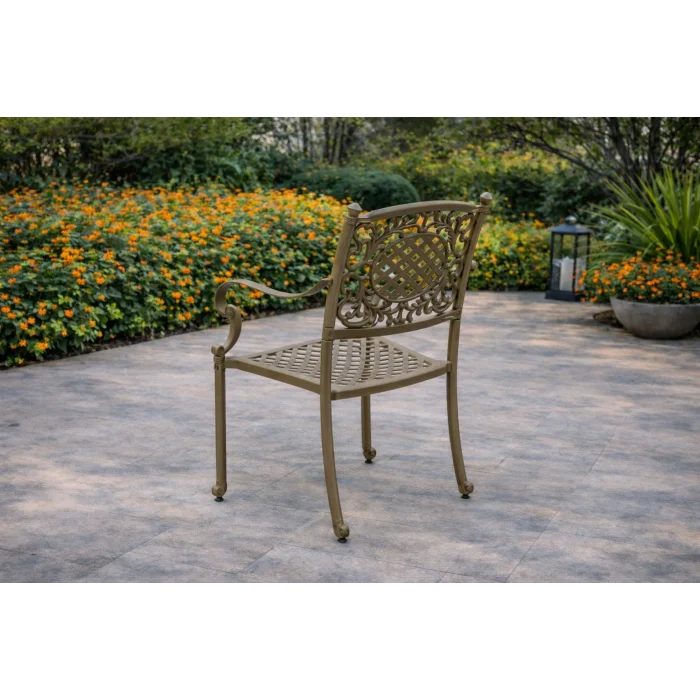 CNR OTTO Lüks Döküm Sandalye - Cappucino Alüminyum Dış Mekan