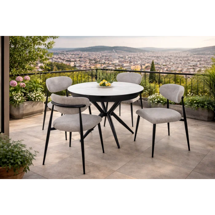 NOXIS / LUNA Açılır Masa Takımı (1 Masa + 4 Sandalye)