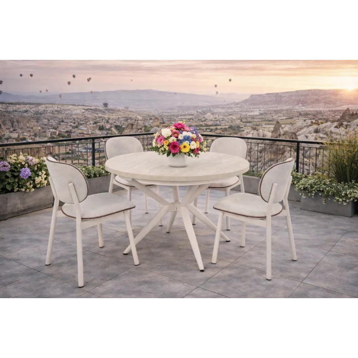 KANT / Luna Açılır Masa Takımı (1 Masa + 4 Sandalye)