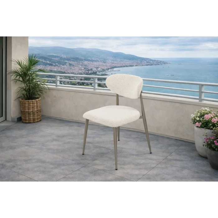 NOXIS / Dualis Açılır Masa Takımı (Krem) - 1 Masa + 6 Sandalye