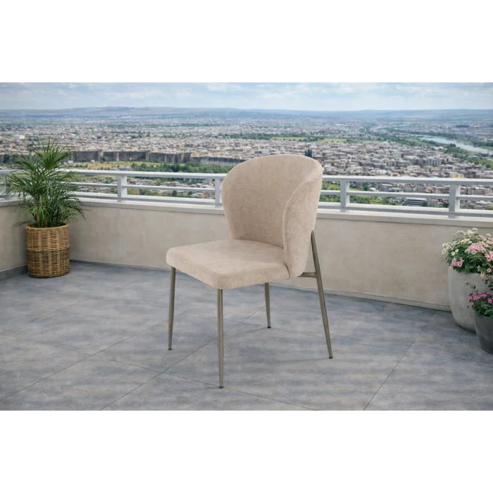 ZENIT / Dualis Açılır Masa Takımı (Krem) - 1 Masa + 6 Sandalye