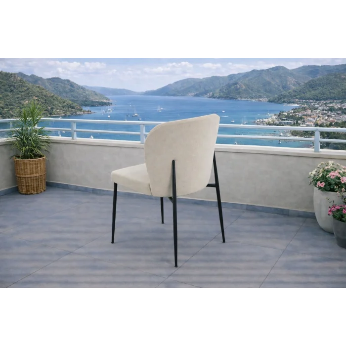 ZENIT / Luna Açılır Masa Takımı (Siyah) - 1 Masa + 4 Sandalye Yemek Seti