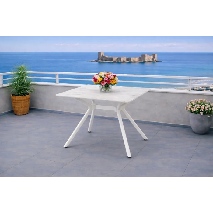 ZENIT / Sirius Masa Takımı (Krem) - 1 Masa + 4 Sandalye Yemek Seti