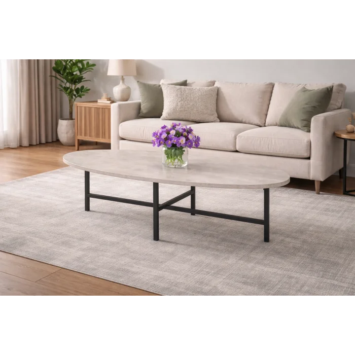 Egos Orta Sehpa - Retro Taş Orta Sehpa