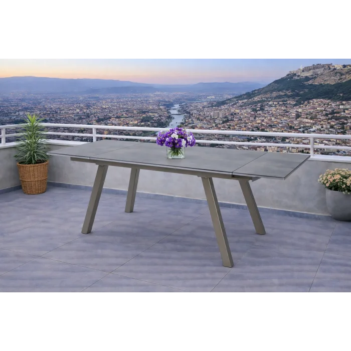 ZENİT / Dualis Açılır Masa Takımı (İnox) - 1 Masa + 6 Sandalye