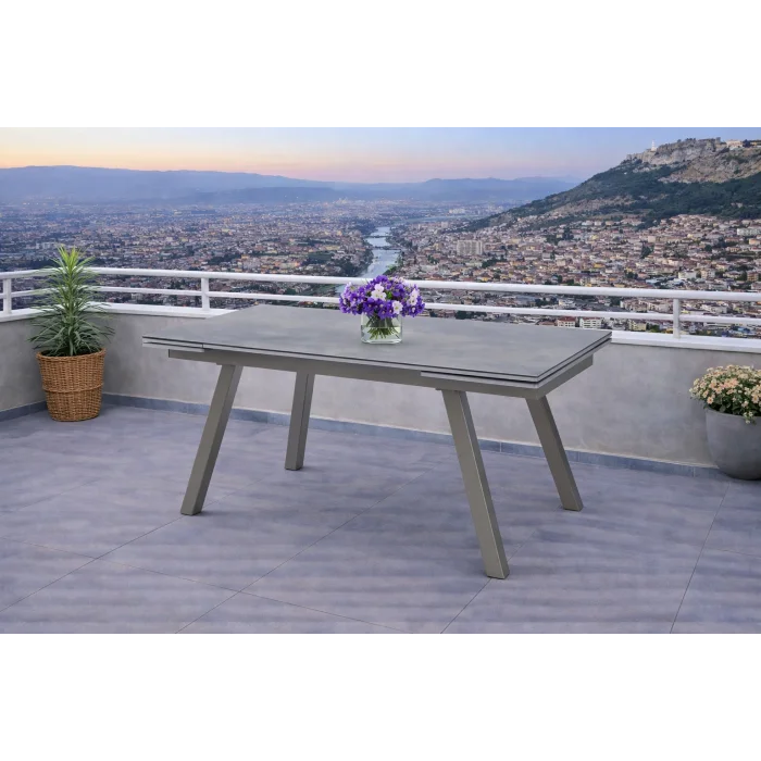 ZENİT / Dualis Açılır Masa Takımı (İnox) - 1 Masa + 6 Sandalye