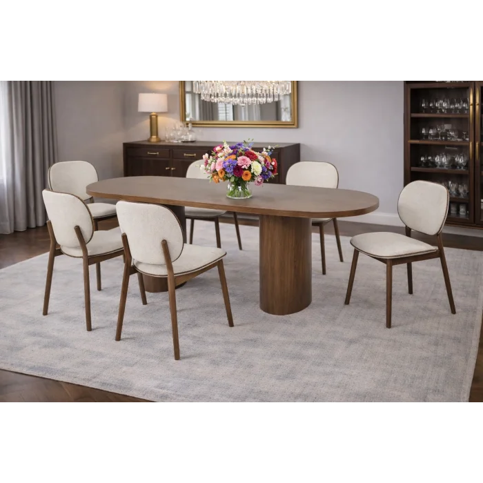 KANT / Elips Masa Takımı (1 Masa + 6 Sandalye)