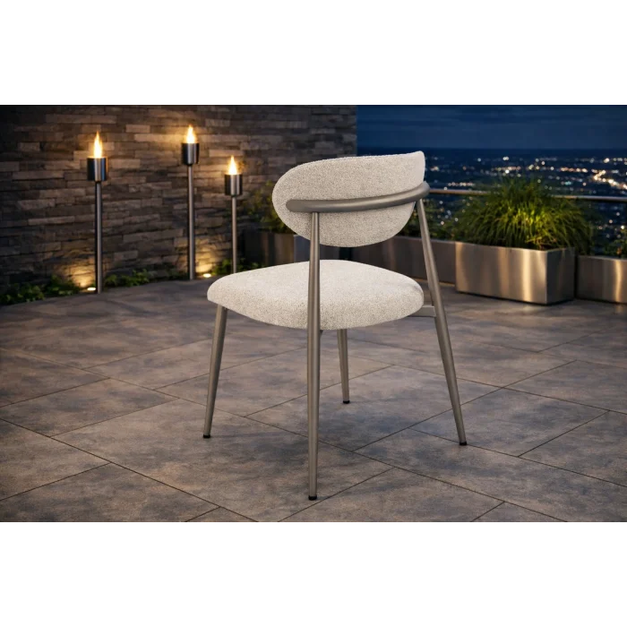 NOXIS İnox Sandalye - Modern Metal İskeletli Bahçe Sandalyesi