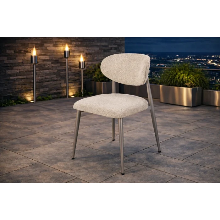 NOXIS İnox Sandalye - Modern Metal İskeletli Bahçe Sandalyesi