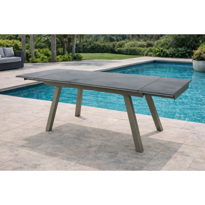 DUALIS İnox Açılır Masa - 210 cm Modern Fonksiyonel Bahçe Masası